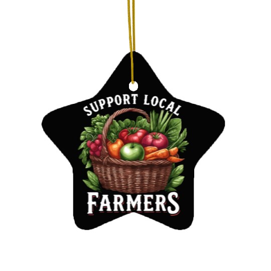 Farmers Market Farmer Agriculture Farming Food Ceramic Ornaments