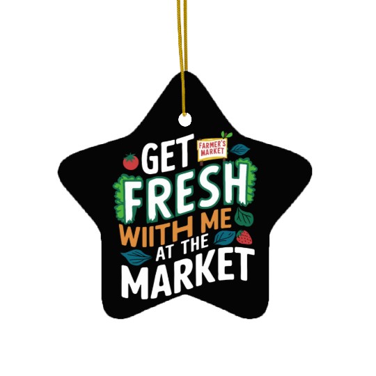 Farmers Market Farmer Agriculture Farming Food Ceramic Ornaments