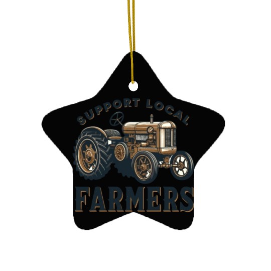 Farmers Market Farmer Agriculture Farming Food Ceramic Ornaments