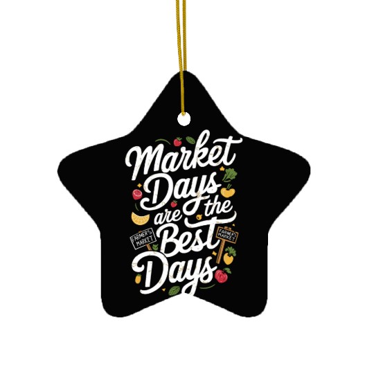 Farmers Market Farmer Agriculture Farming Food Ceramic Ornaments