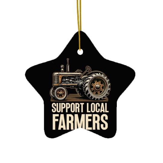 Farmers Market Farmer Agriculture Farming Food Ceramic Ornaments