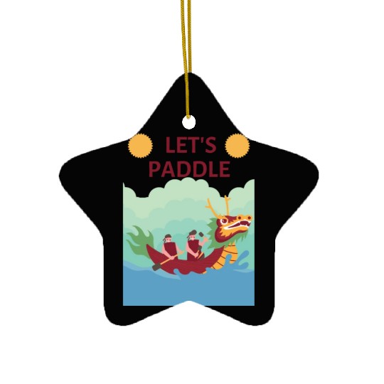 Lets paddle! Celebrate Dragon Boat Festival 2024 Ceramic Ornaments