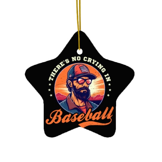 4th Of July Baseball Coach No Crying In Baseball Ceramic Ornaments