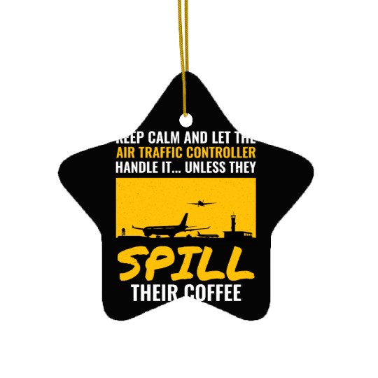 Air Traffic Controller ATC Aviation Humor Airplane Ceramic Ornaments