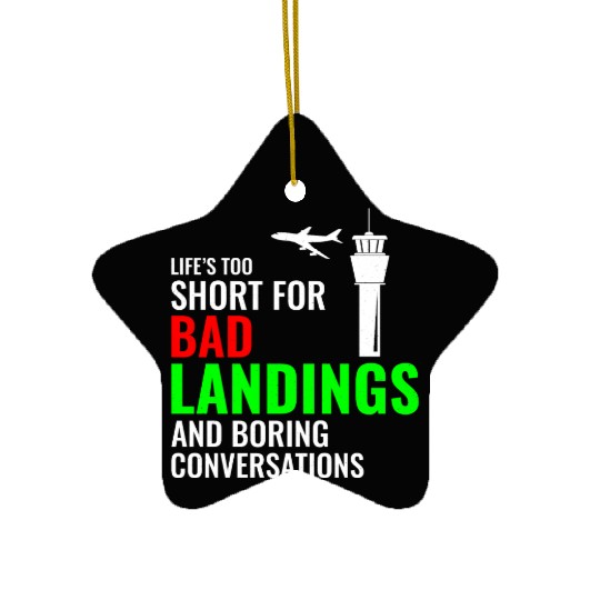 Air Traffic Controller ATC Aviation Humor Airplane Ceramic Ornaments