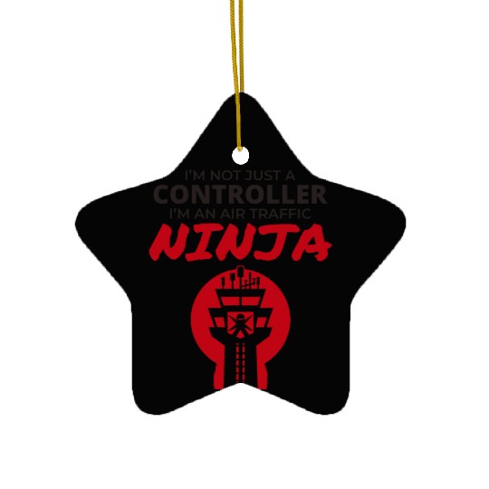 Air Traffic Controller ATC Aviation Ninja Airplane Ceramic Ornaments