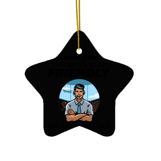 Air Traffic Controller ATC Aviation Humor Airplane Ceramic Ornaments