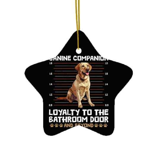 Labrador Owner Canine Companion Loyality Funny Ceramic Ornaments