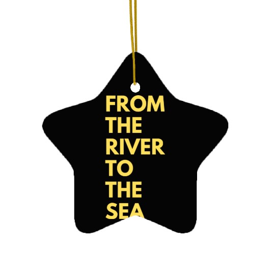 from the river to the sea Ceramic Ornaments