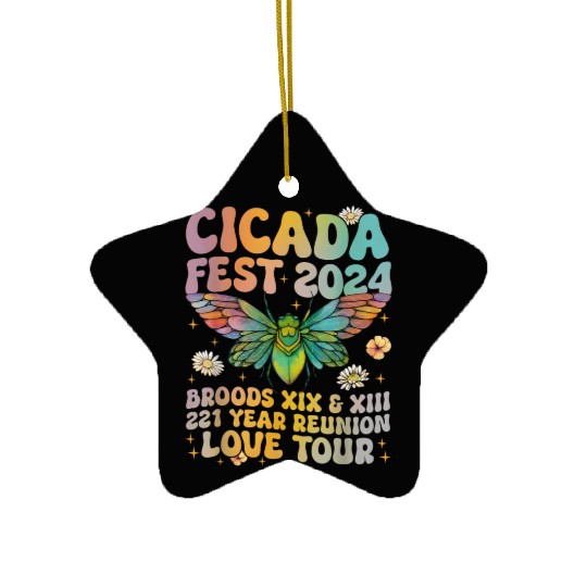 Cicada Lover Fest 2024 Broods Xix & Xiii 221 Years Ceramic Ornaments