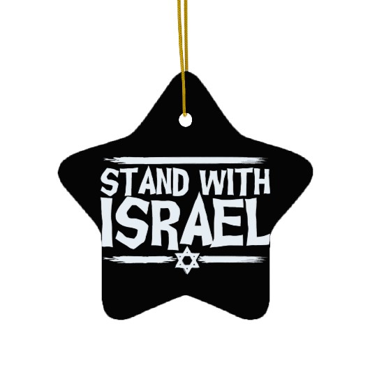 Stand With Israel Ceramic Ornaments