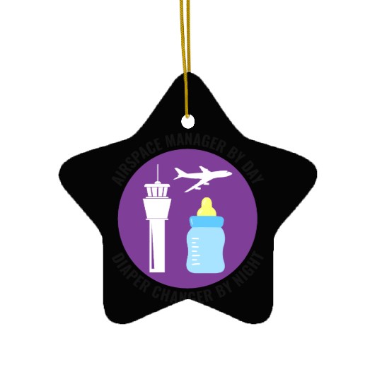 Air Traffic Controller ATC Dad Aviation Humor Ceramic Ornaments