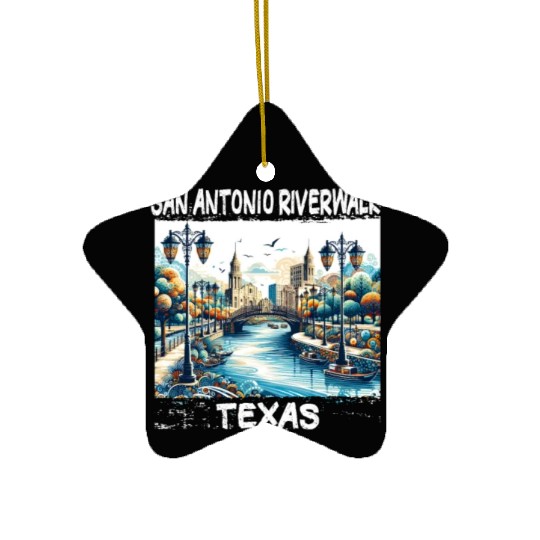 San Antonio Riverwalk Ceramic Ornaments