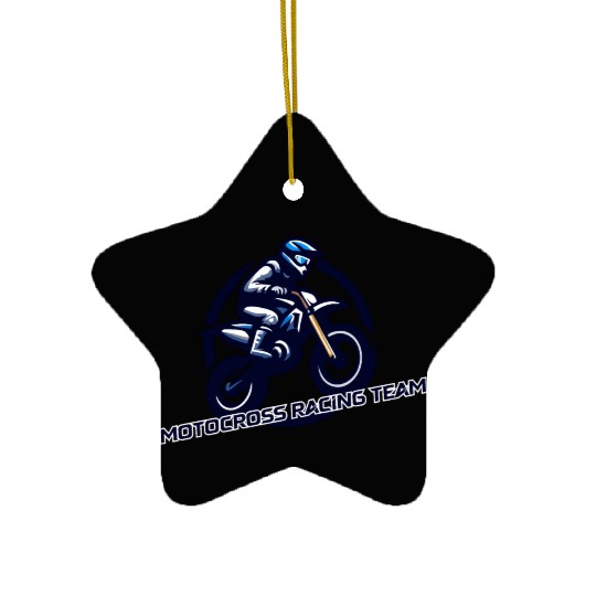 motocross racing team Ceramic Ornaments