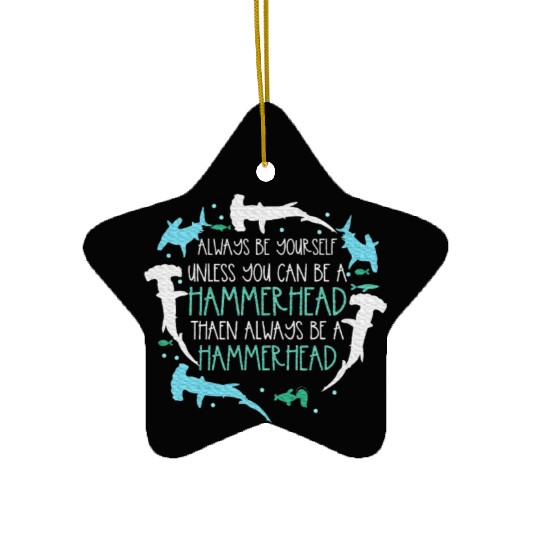 Hammerhead Underwater Ocean Hammerhead Shark Lover Ceramic Ornaments