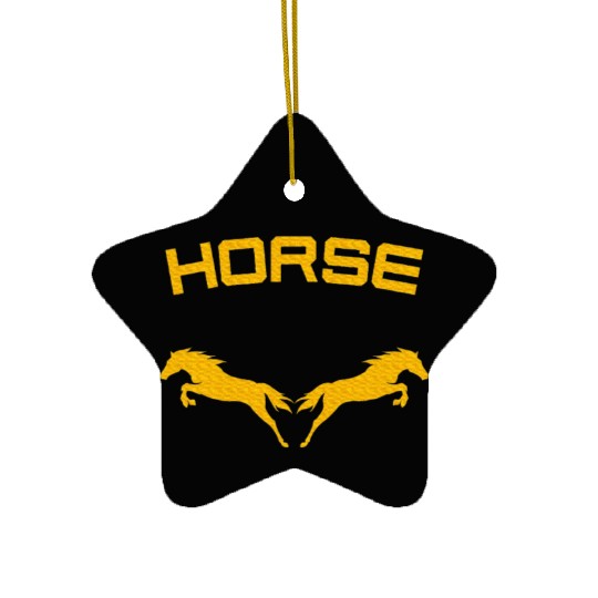 Horses Double Horse Riding Horsepower Lover T Ceramic Ornaments