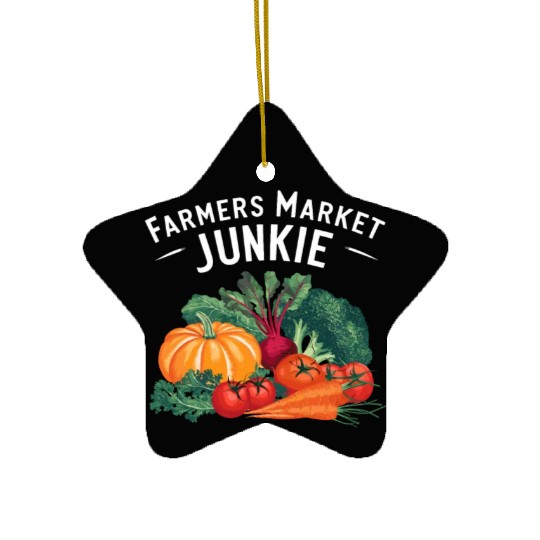 Farmers Market Farmer Agriculture Farming Food Ceramic Ornaments