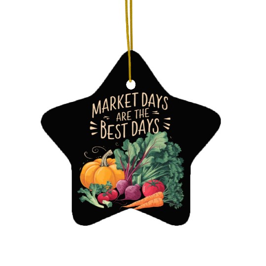 Farmers Market Farmer Agriculture Farming Food Ceramic Ornaments