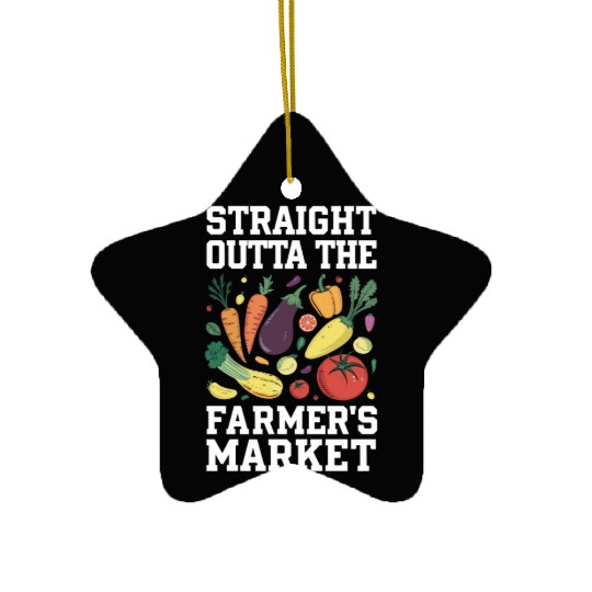 Farmers Market Farmer Agriculture Farming Food Ceramic Ornaments