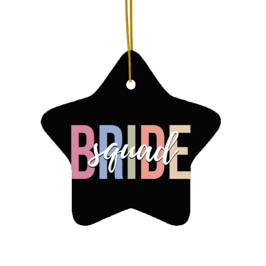 Bridal Party Bridesmaid Bachelorette Party Ceramic Ornaments