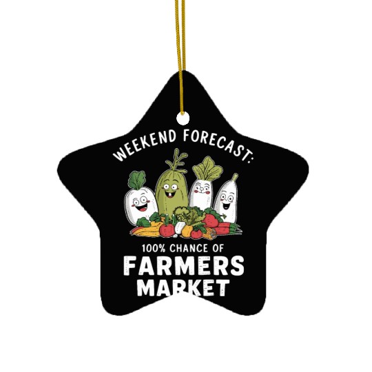 Farmers Market Farmer Agriculture Farming Food Ceramic Ornaments