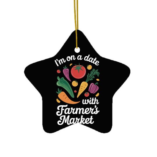 Farmers Market Farmer Agriculture Farming Food Ceramic Ornaments