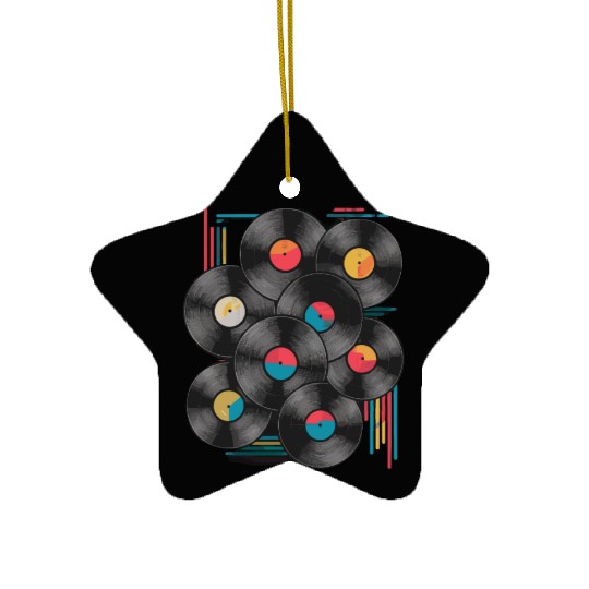 Old School Vinyl Records For all, who love the Ceramic Ornaments