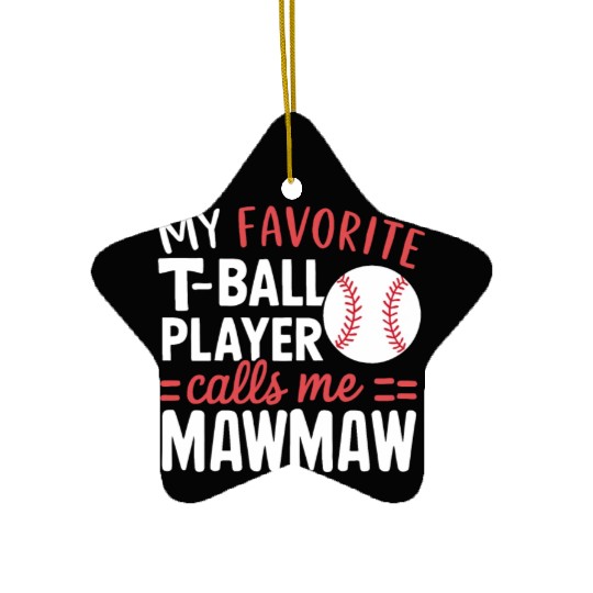 Baseball Grandma Grandmother Grandparents Day Ceramic Ornaments