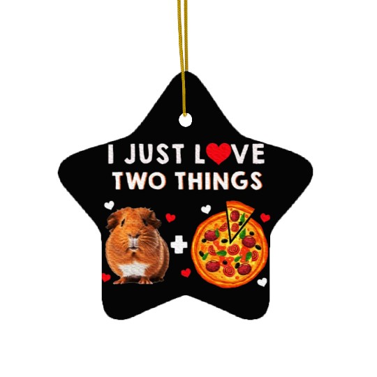 Guinea Pig Pizza Lover Furry Potato Piggy Ceramic Ornaments