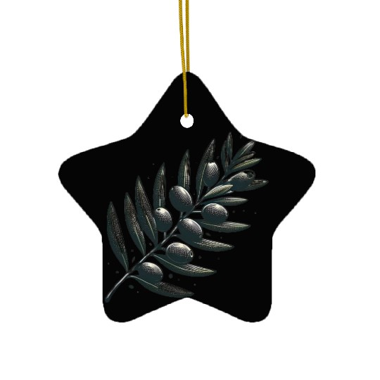 olive branch Ceramic Ornaments