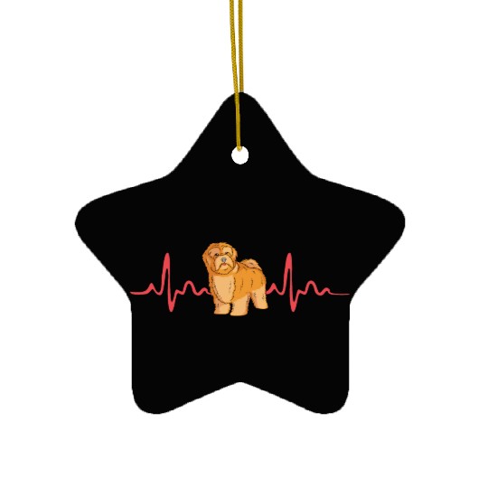 Dog Heartbeat Puppy Havanese Dog Lovers Ceramic Ornaments