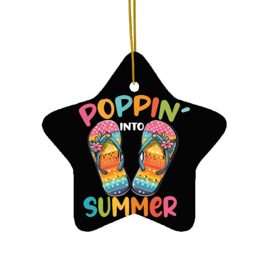 poppin into summer Bye Bye School Ceramic Ornaments