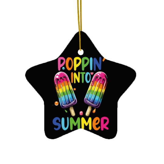 poppin into summer Bye Bye School Ceramic Ornaments