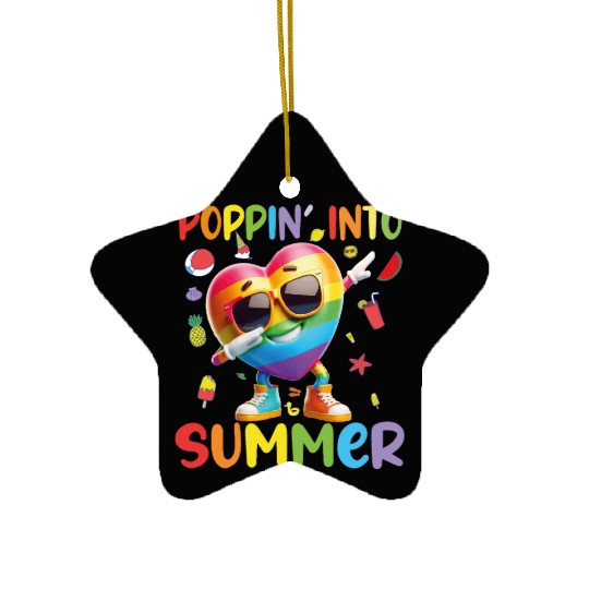 hello teacher Happy day preschool summer student Ceramic Ornaments