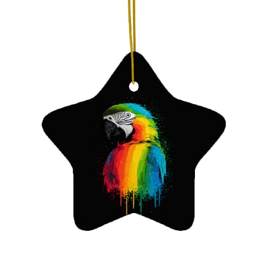 Macaw Parrot for a Bird Lover Animal Lover Ceramic Ornaments