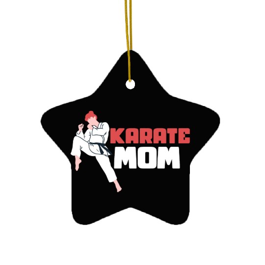 Karate Mom Karateka Self Defence Fighter Ceramic Ornaments