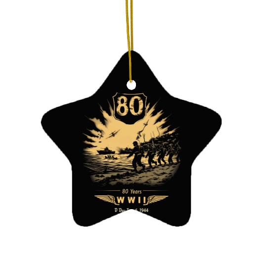 80 Years WWII D-Day Veterans Commemoration, Ceramic Ornaments
