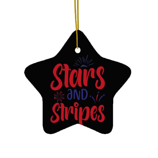 Stars and Stripes Ceramic Ornaments