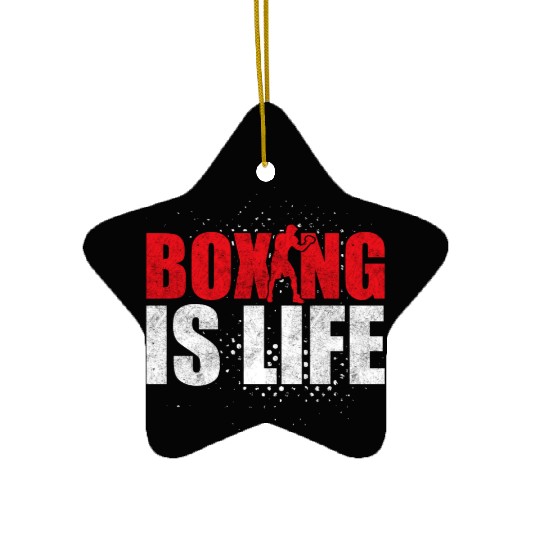 Boxing Is Life Training Boxer Ceramic Ornaments
