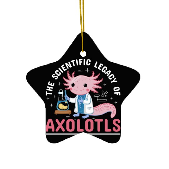 Axolotl Science Teacher Mexican Salamander Ceramic Ornaments