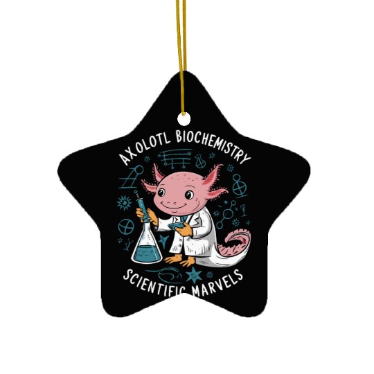 Axolotl Science Teacher Mexican Salamander Ceramic Ornaments