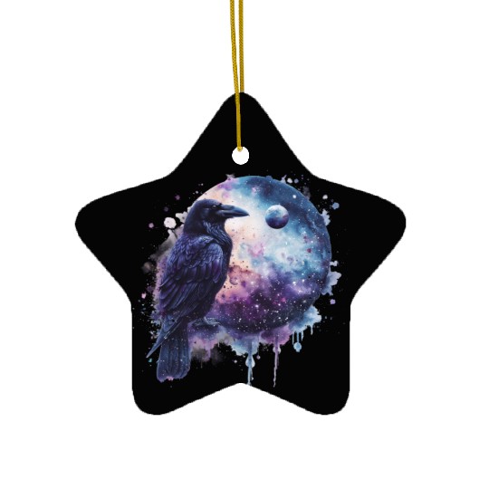 Celestial Raven Clipart Clipart, Crow Bird Witch Ceramic Ornaments