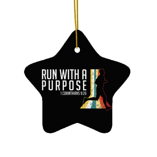 Bible Verse 1 Corinthians 926 Running Fitness Ceramic Ornaments