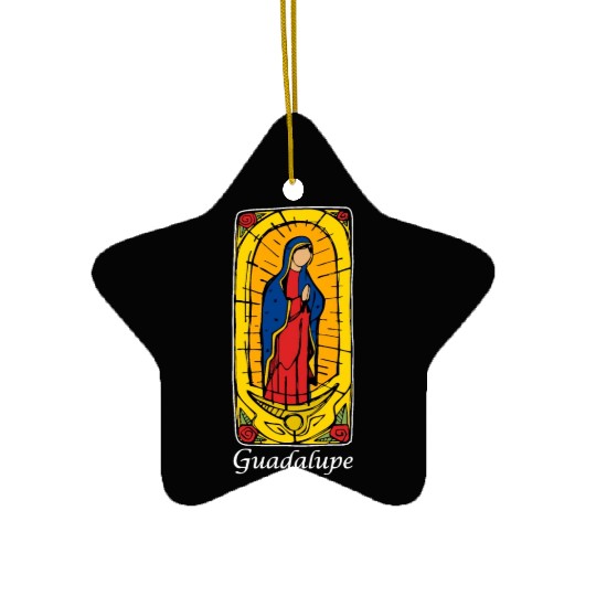 Guadalupe (dark) Ceramic Ornaments