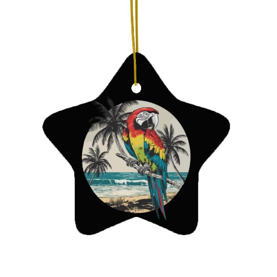 Macaw Parrot for a Bird Lover Animal Lover Ceramic Ornaments