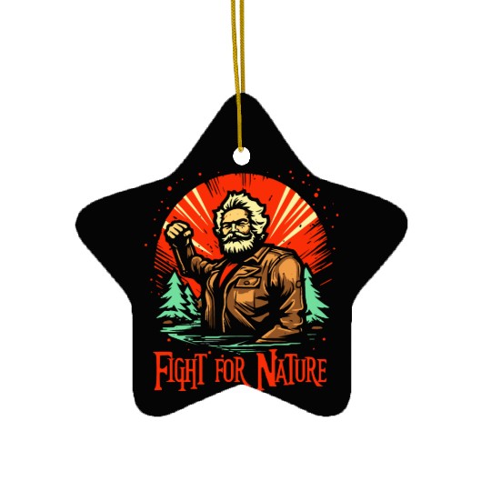 Fight for Nature – Eco Warrior Rising Ceramic Ornaments