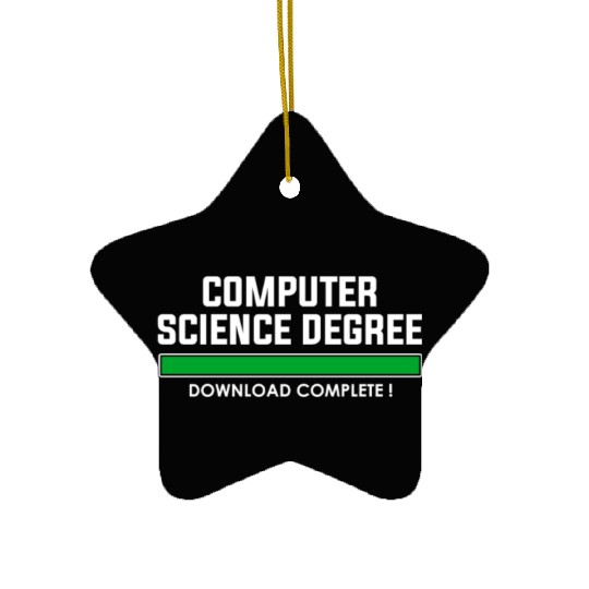 computer science degree Ceramic Ornaments