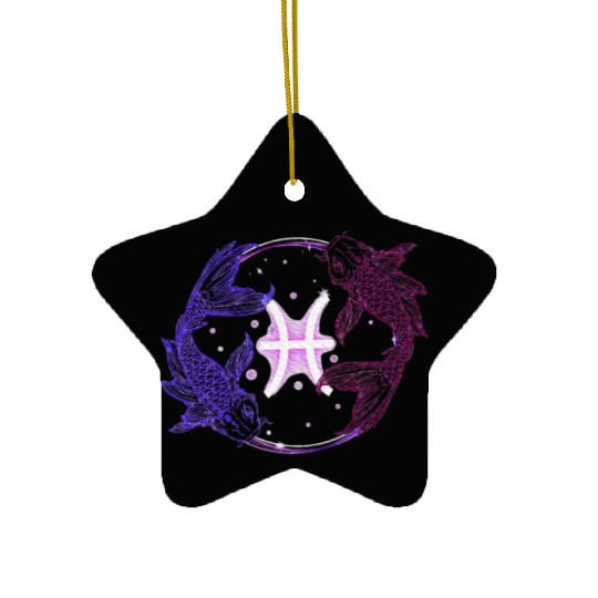 Pisces February March Birthday Horoscope Lover Ceramic Ornaments