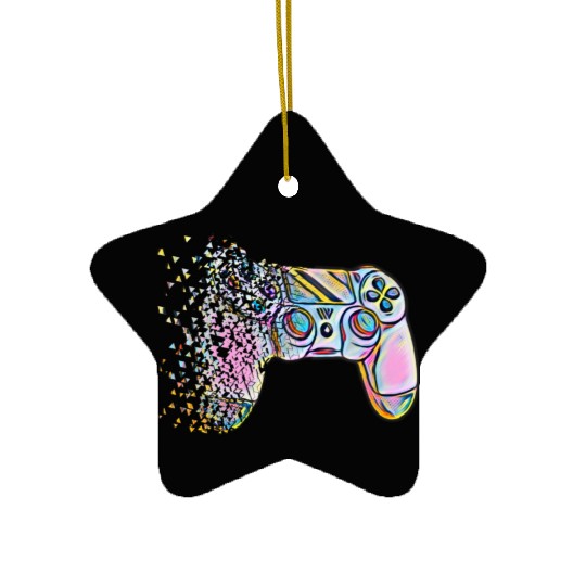 Retro Video Game Controller Clothing Ceramic Ornaments