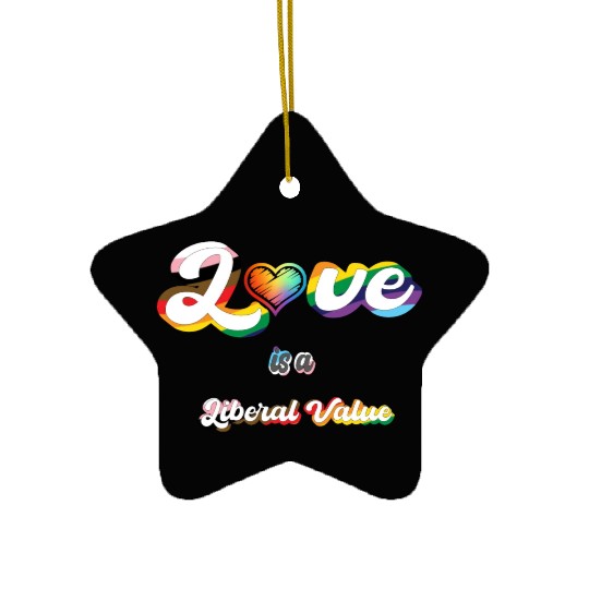Love is Liberal Value Ceramic Ornaments